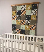 Load image into Gallery viewer, Rug and Quilt Hanger 24" medium stained oak
