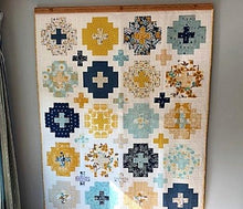 Load image into Gallery viewer, quilt hanger medium stained oak