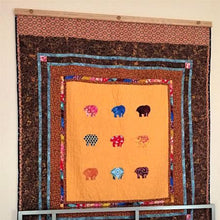 Load image into Gallery viewer, quilt hanger 65" natural finished oak