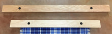 Load image into Gallery viewer, Modern Oak and Maple Textile Hangers with Black Button Caps