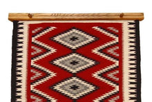 Load image into Gallery viewer, Navajo rug hanger medium stained oak