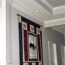 Load image into Gallery viewer, quilt hanger medium stained oak