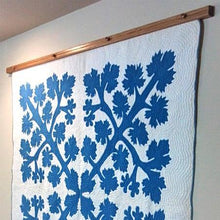 Load image into Gallery viewer, quilt hanger medium stained oak