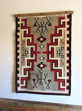 Load image into Gallery viewer, Navajo rug hanger dark walnut stained oak