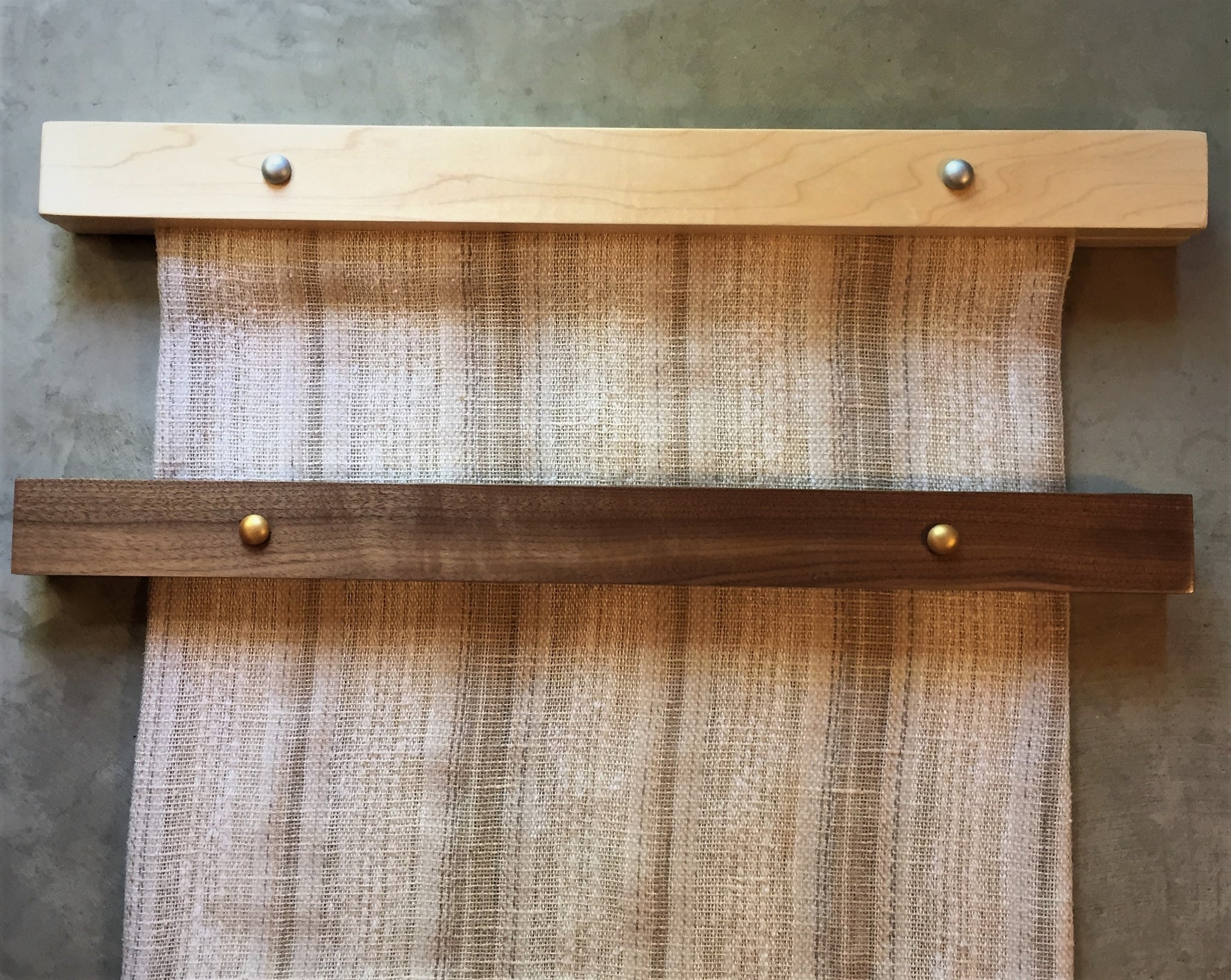 Mini walnut Hang-Ups® wooden quilt hanger