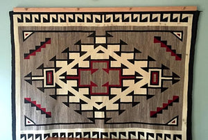 Navajo rug hanger natural finished oak
